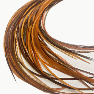 Extensiones de Plumas Naturales 10 unidades Color Marrón