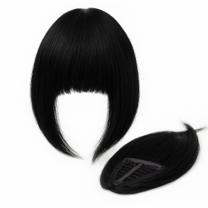 Flequillo postizo cabello natural color Negro Intenso