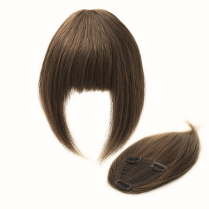 Flequillo postizo cabello natural color Castaño Claro