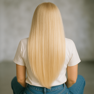 Extensiones con Queratina Lisa colores fantasia color Blanco